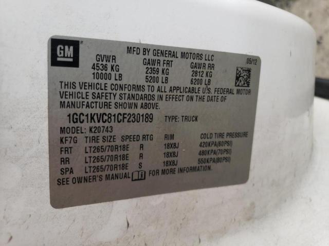 Photo 10 from auction – 2012 CHEVROLET SILVERADO with VIN 1GC1KVC81CF230189