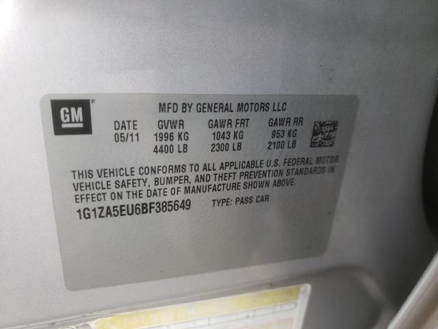 Photo 10 from auction – 2011 CHEVROLET MALIBU LS with VIN 1G1ZA5EU6BF385649