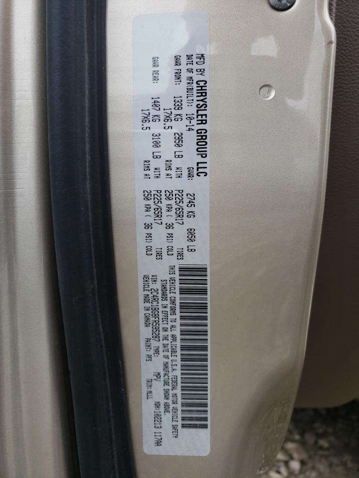 Photo 10 from auction – 2015 CHRYSLER TOWN & COU with VIN 2C4RC1BG8FR595287