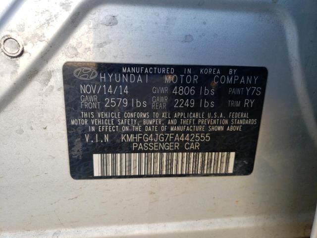 Photo 10 from auction – 2015 HYUNDAI AZERA with VIN KMHFG4JG7FA442555