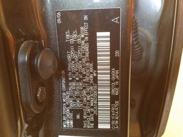 Photo 10 from auction – 2007 TOYOTA 4RUNNER SR with VIN JTEZU14R370087067