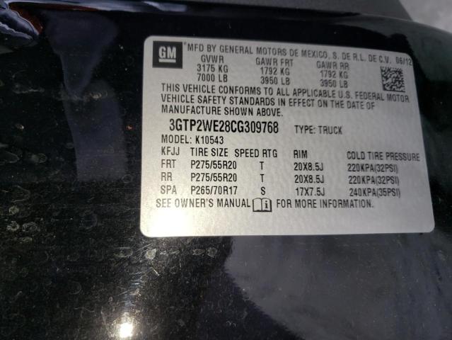 Photo 10 from auction – 2012 GMC SIERRA K15 with VIN 3GTP2WE28CG309768