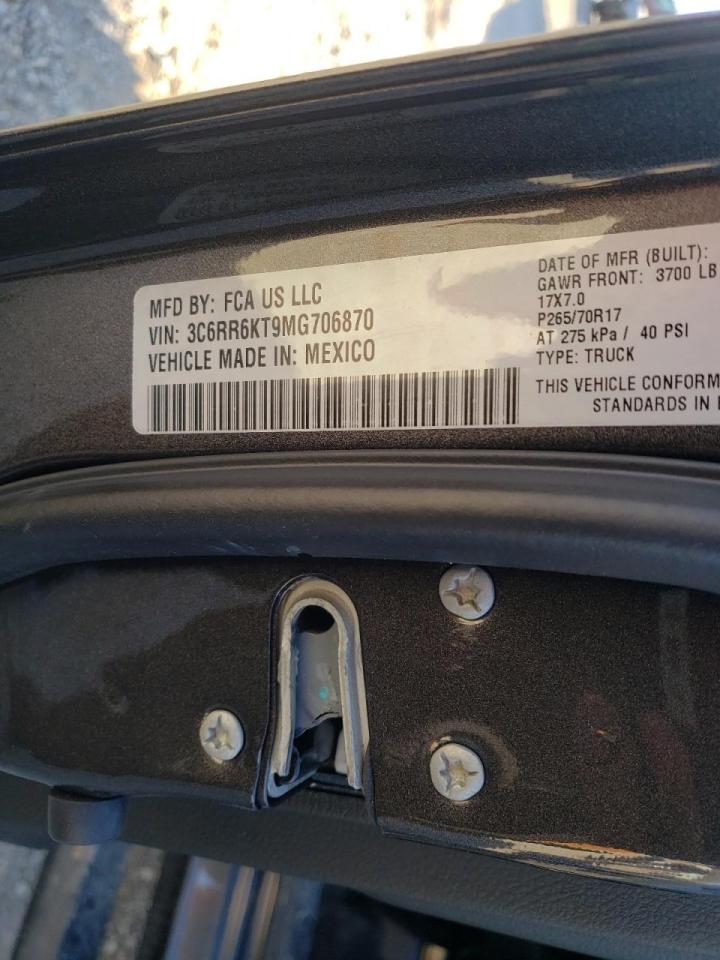 Photo 10 from auction – 2021 RAM 1500 CLASS with VIN 3C6RR6KT9MG706870