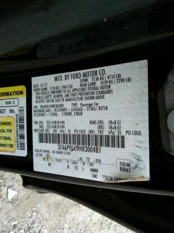 Photo 10 from auction – 2017 FORD FUSION SE with VIN 3FA6P0LU9HR300481