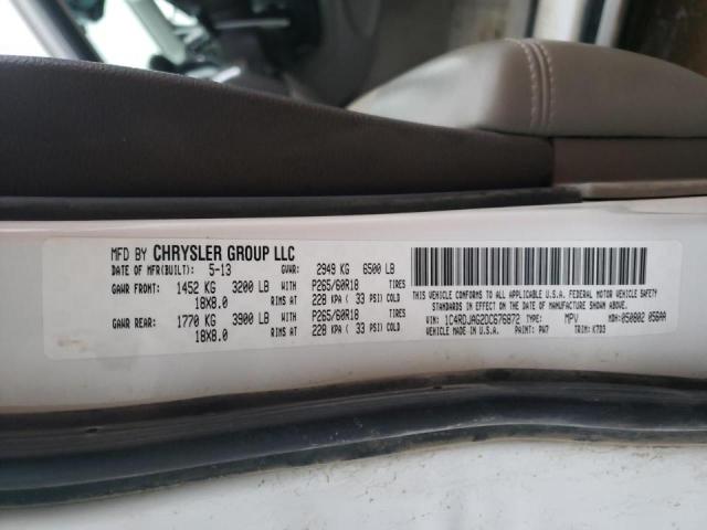 Photo 10 from auction – 2013 DODGE DURANGO SX with VIN 1C4RDJAG2DC676872