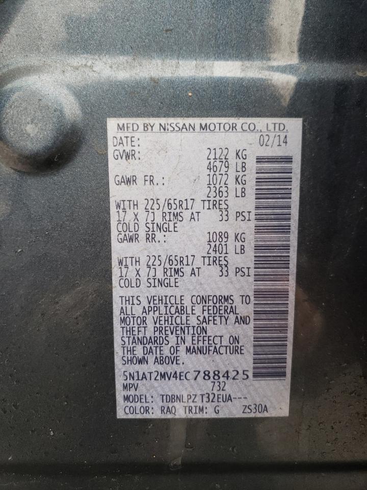 Photo 10 from auction – 2014 NISSAN ROGUE S with VIN 5N1AT2MV4EC788425
