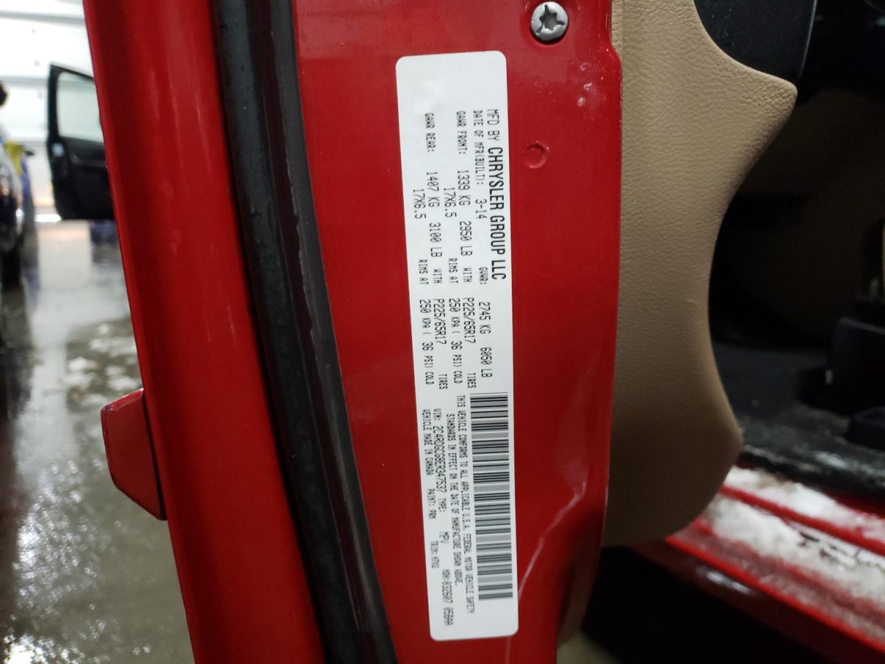 Photo 10 from auction – 2014 DODGE GRAND CARA with VIN 2C4RDGCG8ER347537