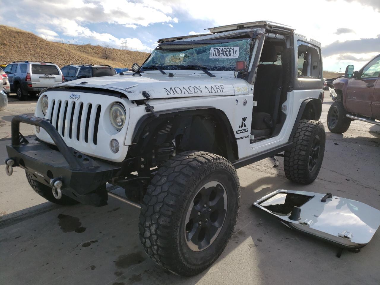 Photo 2 from auction – 2015 JEEP WRANGLER S with VIN 1C4AJWAG4FL608062