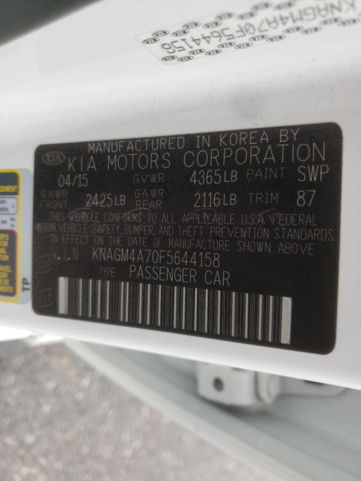 Photo 10 from auction – 2015 KIA OPTIMA LX with VIN KNAGM4A70F5644158