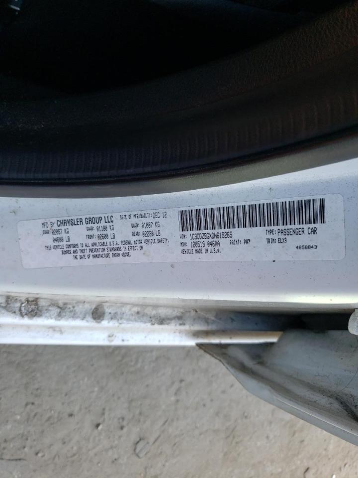 Photo 10 from auction – 2013 DODGE AVENGER R/ with VIN 1C3CDZBGXDN619265