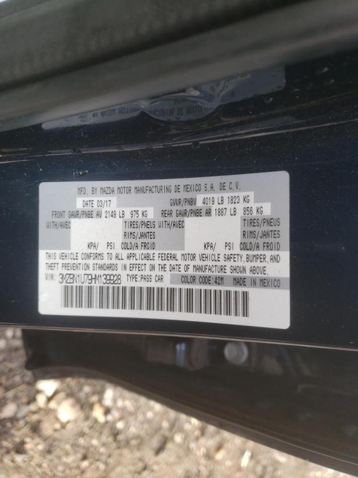 Photo 10 from auction – 2017 MAZDA 3 SPORT with VIN 3MZBN1U79HM139928