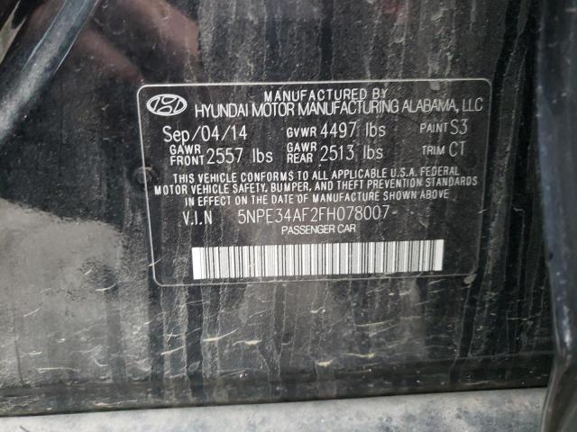 Photo 10 from auction – 2015 HYUNDAI SONATA SPO with VIN 5NPE34AF2FH078007