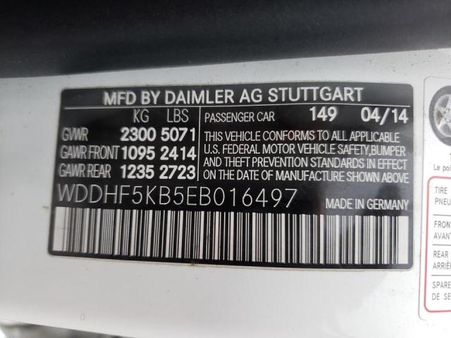 Photo 10 from auction – 2014 MERCEDES-BENZ E 350 with VIN WDDHF5KB5EB016497