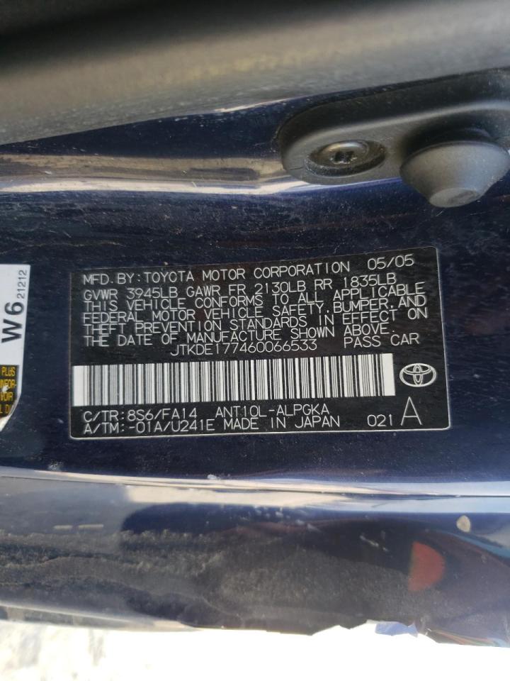 Photo 10 from auction – 2006 TOYOTA SCION TC with VIN JTKDE177460066533
