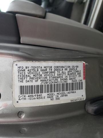 Photo 10 from auction – 2000 TOYOTA CAMRY CE with VIN 4T1BG22K3YU664050