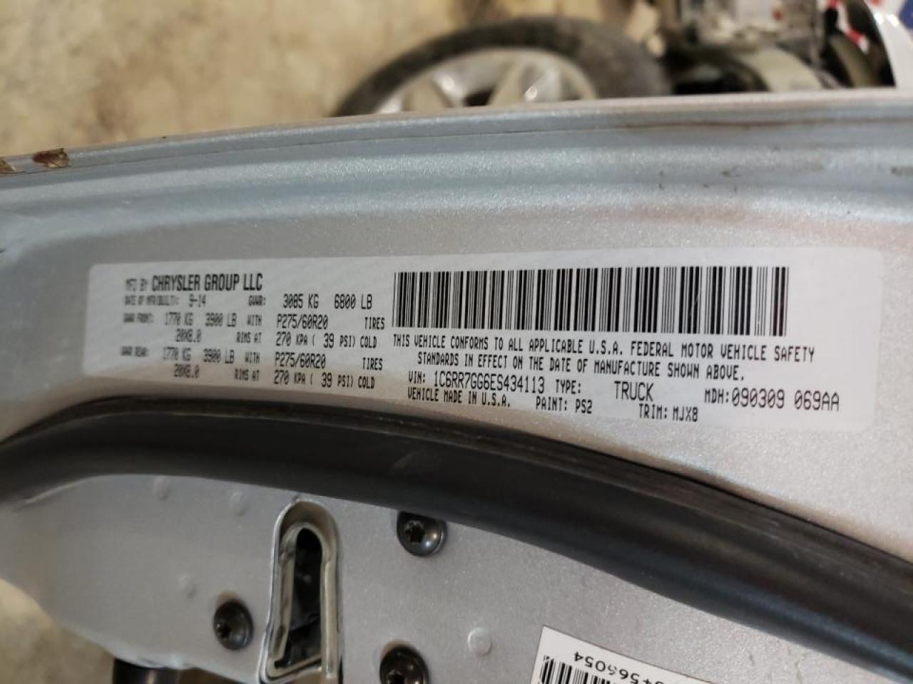 Photo 10 from auction – 2014 RAM 1500 SLT with VIN 1C6RR7GG6ES434113