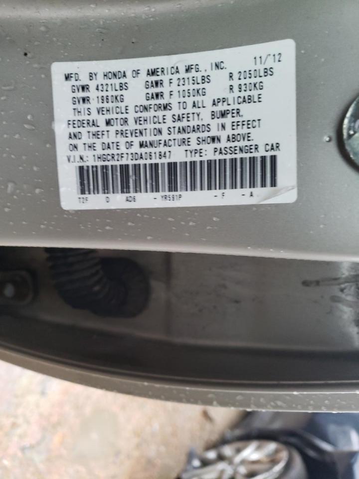 Photo 10 from auction – 2013 HONDA ACCORD EX with VIN 1HGCR2F73DA061847