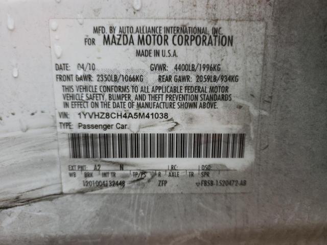 Photo 10 from auction – 2010 MAZDA 6 I with VIN 1YVHZ8CH4A5M41038
