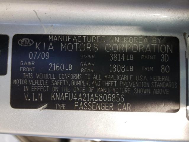Photo 10 from auction – 2010 KIA FORTE EX with VIN KNAFU4A21A5806856