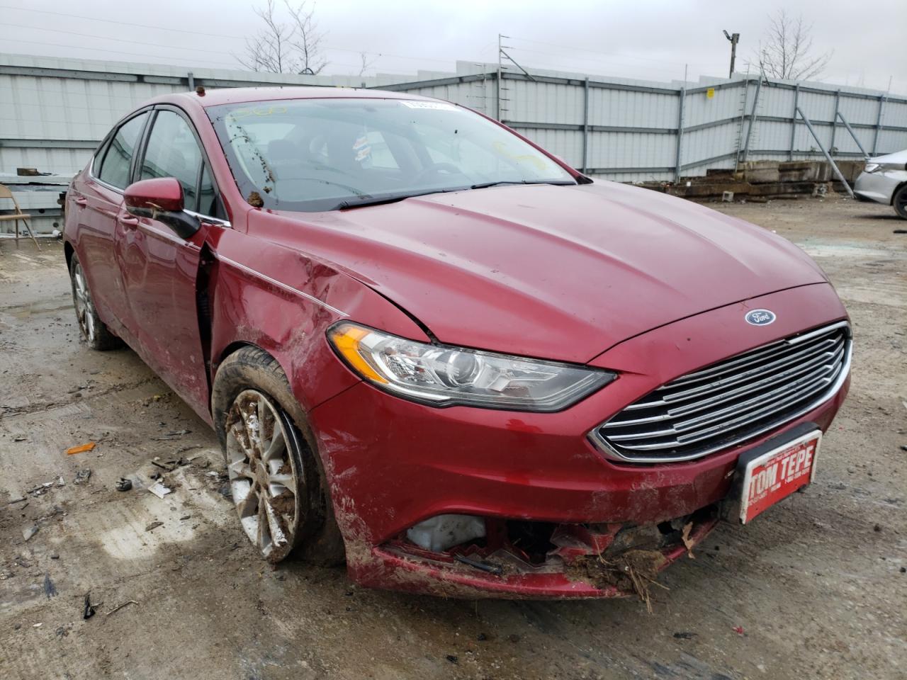FORD FUSION SE 2017 with VIN 3FA6P0HD8HR272293 - Photo from auction