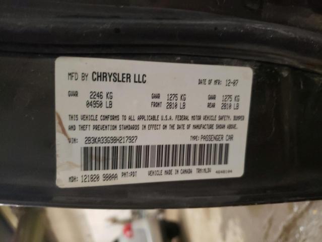 Photo 10 from auction – 2008 DODGE CHARGER SX with VIN 2B3KA33G98H217927