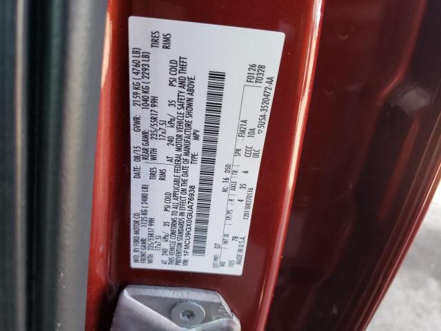 Photo 1 from auction – 2016 FORD ESCAPE SE with VIN 1FMCU9GX0GUA76938