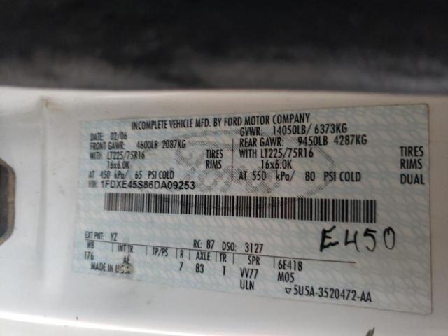 Photo 10 from auction – 2006 FORD ECONOLINE with VIN 1FDXE45S86DA09253