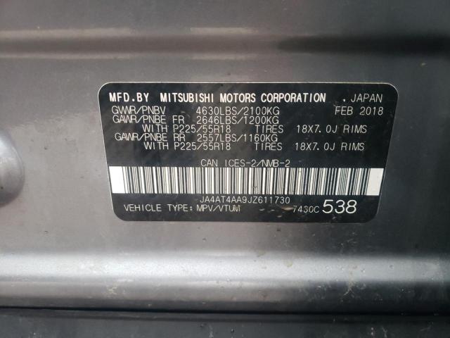Photo 10 from auction – 2018 MITSUBISHI ECLIPSE CR with VIN JA4AT4AA9JZ611730