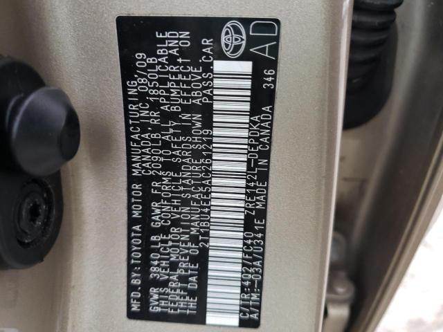 Photo 10 from auction – 2010 TOYOTA COROLLA with VIN 2T1BU4EE5AC261219