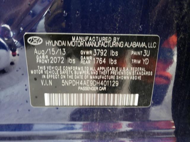 Photo 10 from auction – 2013 HYUNDAI ELANTRA GL with VIN 5NPDH4AE9DH401129