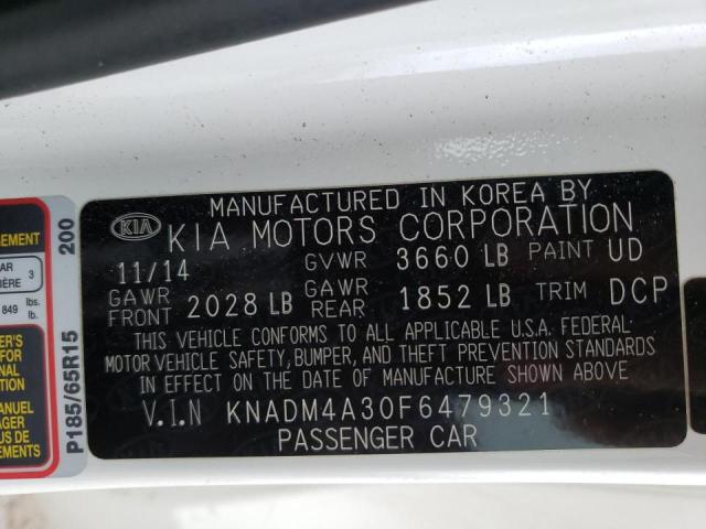 Photo 10 from auction – 2015 KIA RIO LX with VIN KNADM4A30F6479321