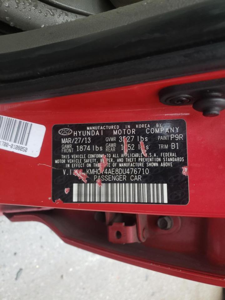 Photo 10 from auction – 2013 HYUNDAI ACCENT GLS with VIN KMHCT4AE8DU476710
