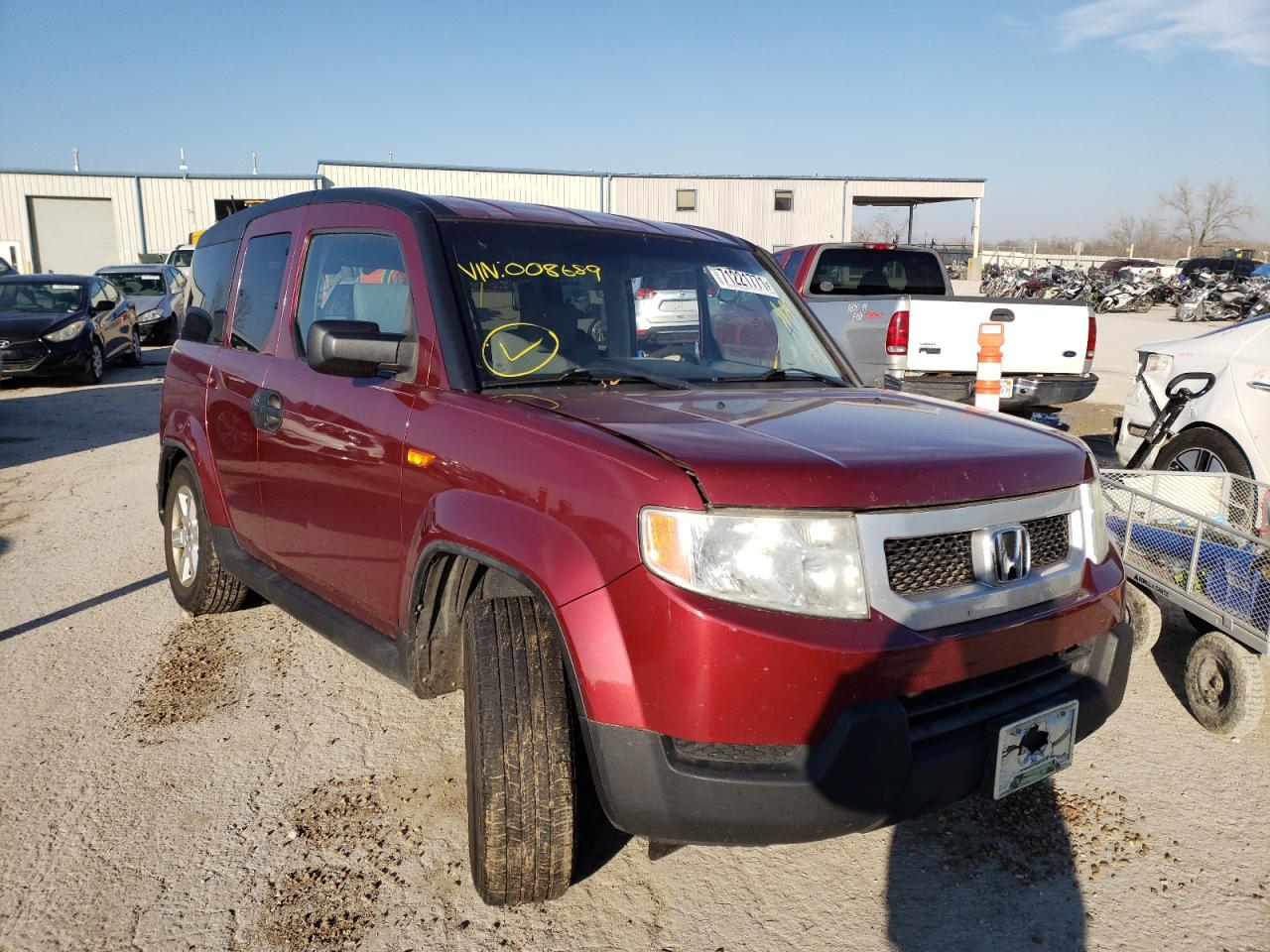 HONDA ELEMENT EX 2010 with VIN 5J6YH2H71AL008689 - Photo from auction