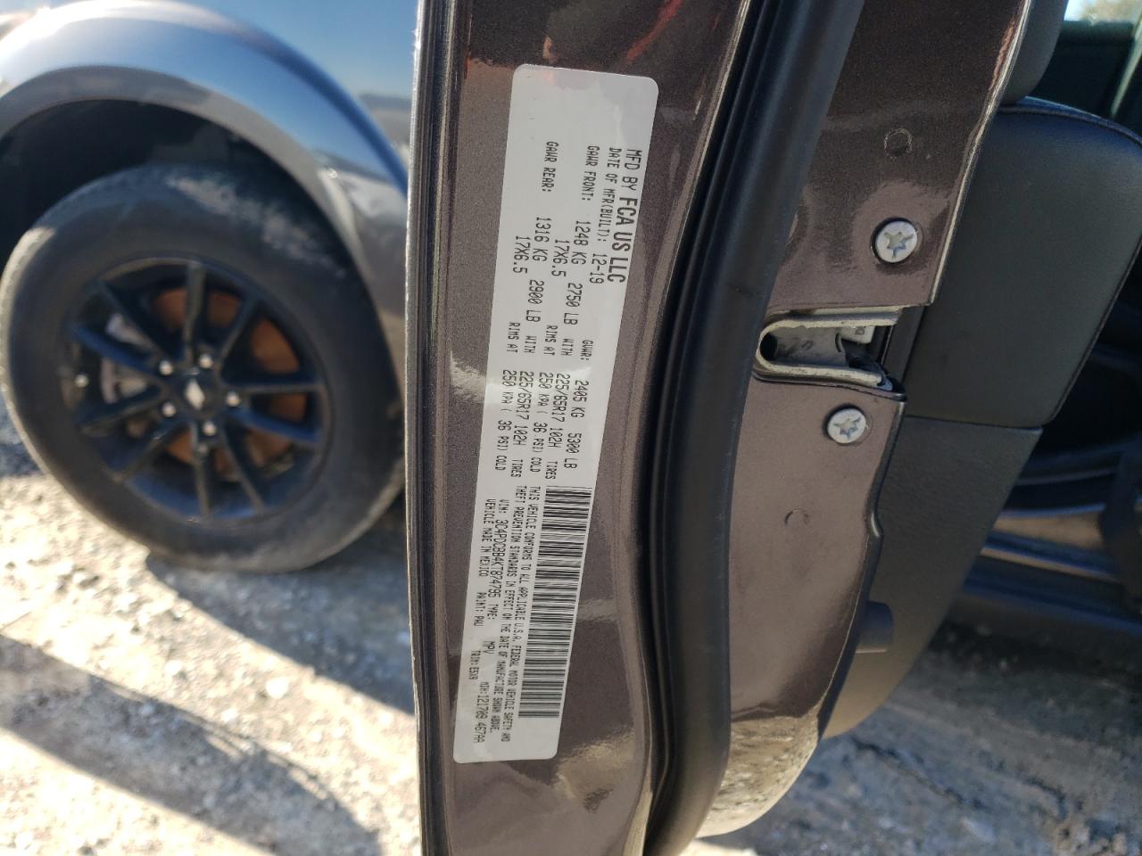 Photo 10 from auction – 2019 DODGE JOURNEY SE with VIN 3C4PDCBB4KT874795