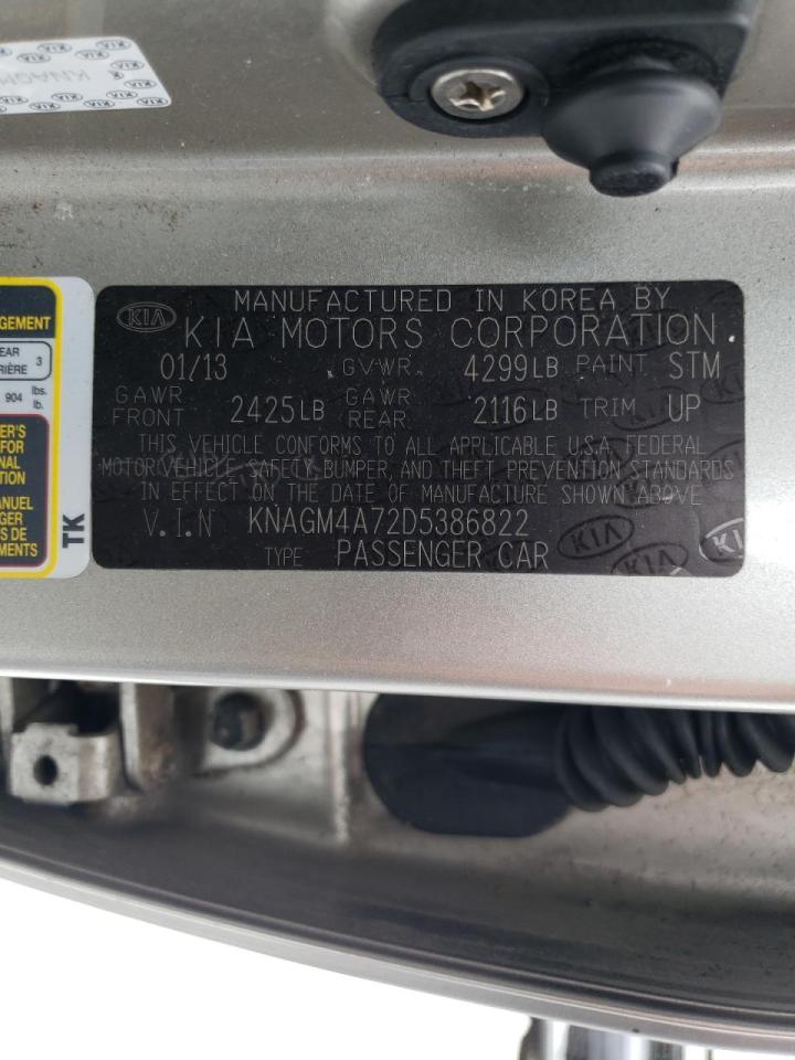 Photo 10 from auction – 2013 KIA OPTIMA LX with VIN KNAGM4A72D5386822
