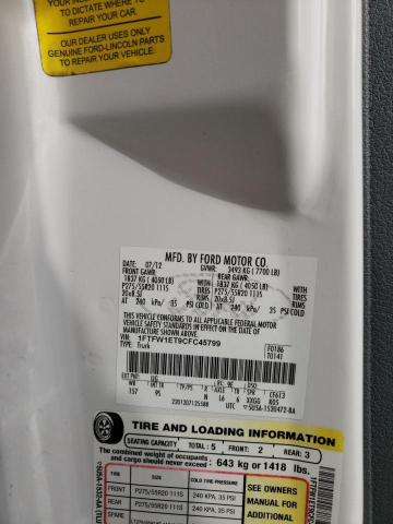 Photo 10 from auction – 2012 FORD F150 SUPER with VIN 1FTFW1ET9CFC45799
