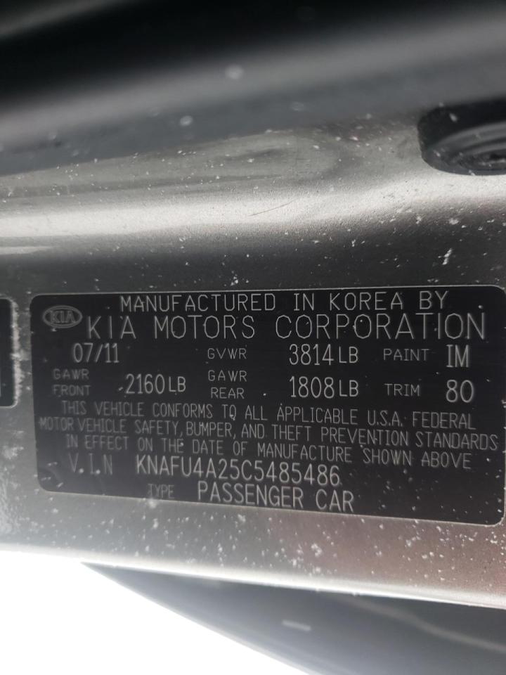 Photo 10 from auction – 2012 KIA FORTE EX with VIN KNAFU4A25C5485486