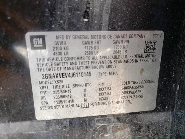 Photo 10 from auction – 2018 CHEVROLET EQUINOX PR with VIN 2GNAXVEV4J6110146