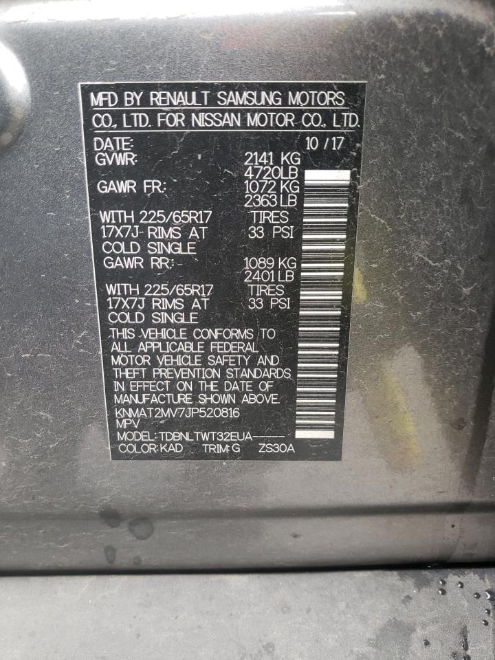 Photo 10 from auction – 2018 NISSAN ROGUE S with VIN KNMAT2MV7JP520816