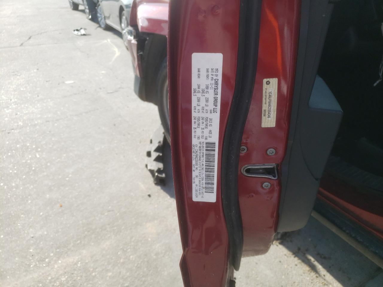 Photo 10 from auction – 2012 JEEP PATRIOT SP with VIN 1C4NJPBA6CD554349