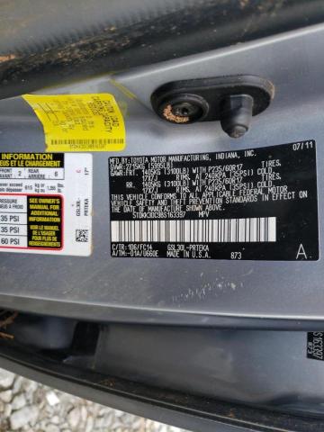 Photo 10 from auction – 2011 TOYOTA SIENNA LE with VIN 5TDKK3DC9BS163397