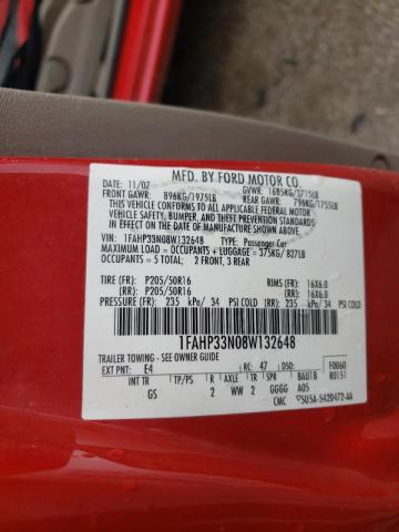 Photo 10 from auction – 2008 FORD FOCUS SE with VIN 1FAHP33N08W132648
