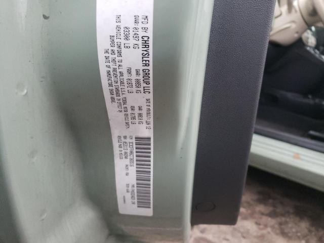 Photo 10 from auction – 2012 FIAT 500 with VIN 3C3CFFAR6CT365516