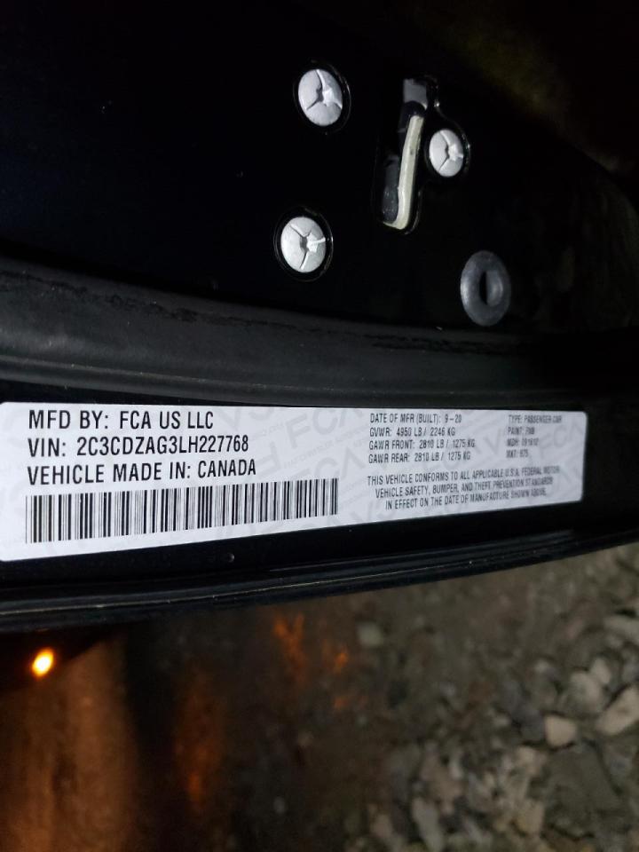 Photo 10 from auction – 2020 DODGE CHALLENGER with VIN 2C3CDZAG3LH227768