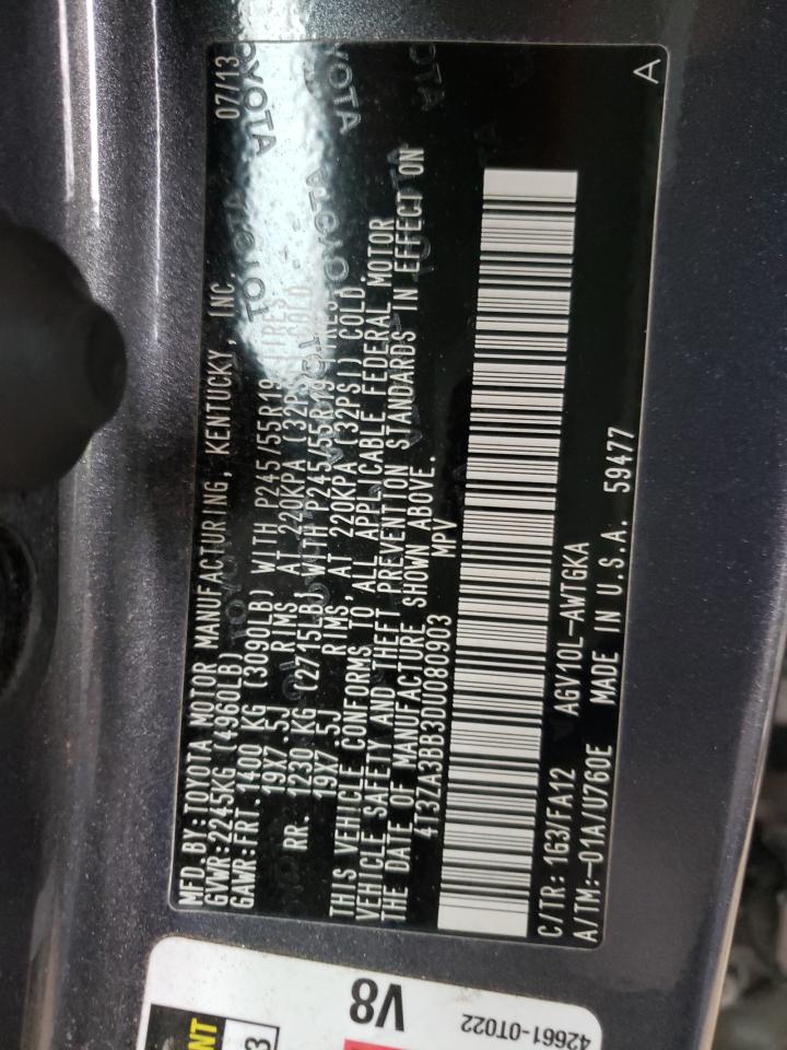 Photo 10 from auction – 2013 TOYOTA VENZA LE with VIN 4T3ZA3BB3DU080903