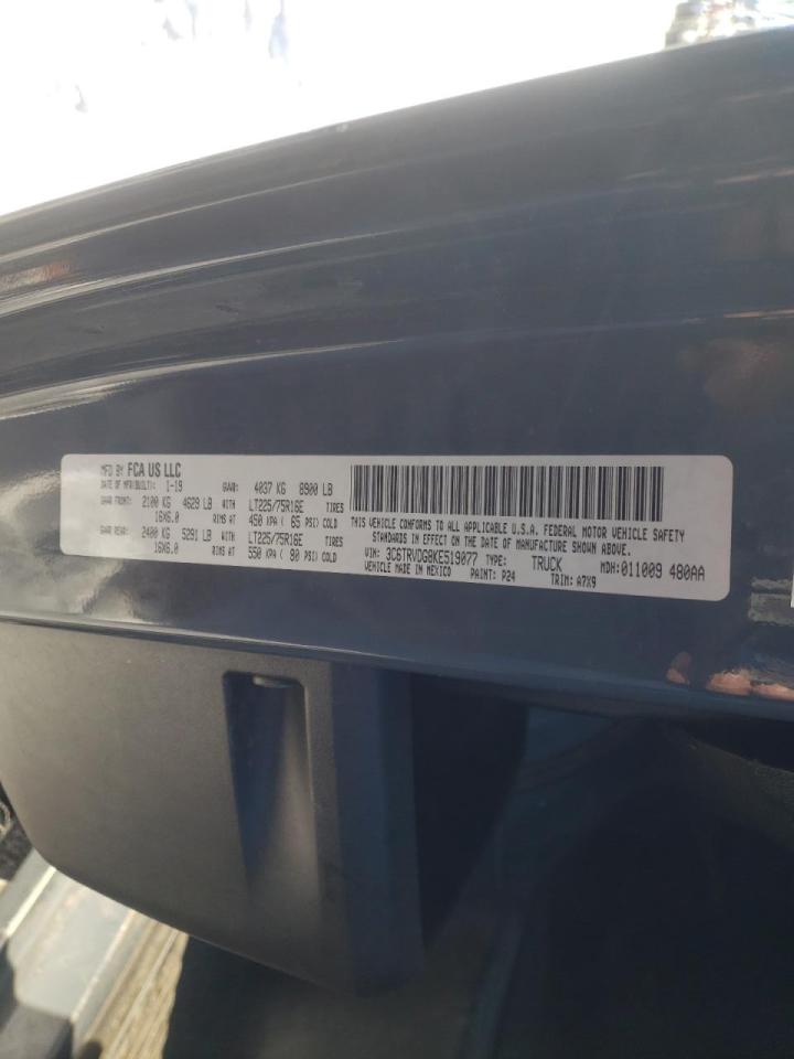 Photo 10 from auction – 2019 RAM PROMASTER with VIN 3C6TRVDG8KE519077