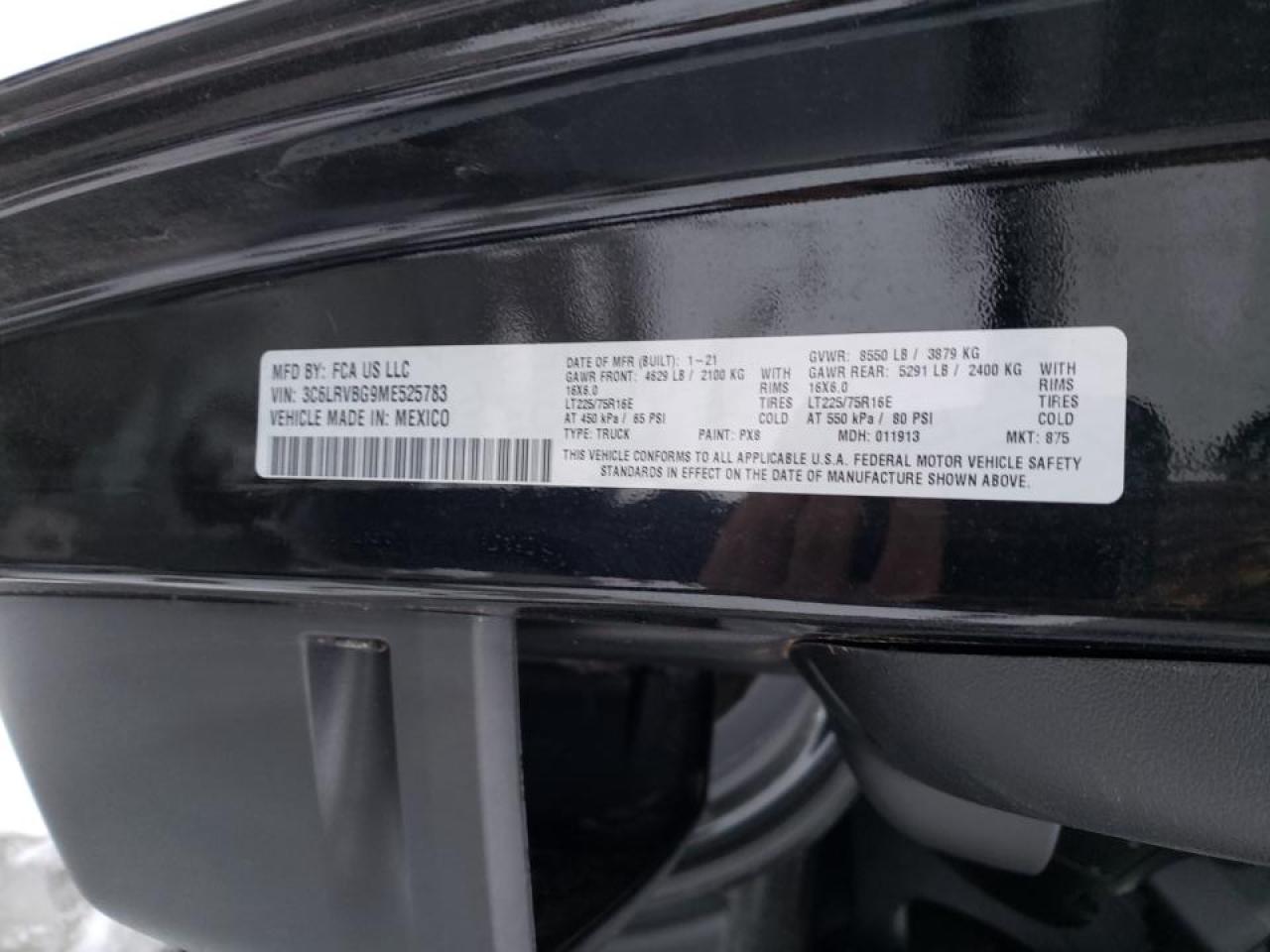 Photo 10 from auction – 2021 RAM PROMASTER with VIN 3C6LRVBG9ME525783