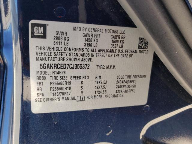 Photo 10 from auction – 2012 BUICK ENCLAVE with VIN 5GAKRCED7CJ355372