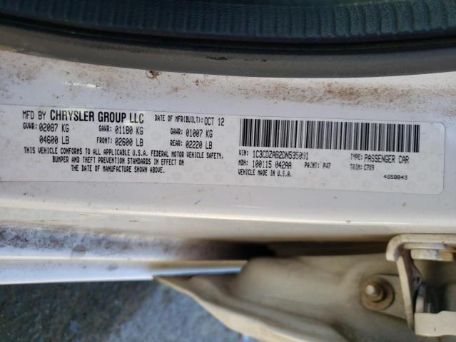 Photo 10 from auction – 2013 DODGE AVENGER SE with VIN 1C3CDZAB2DN535091