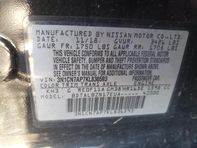 Photo 10 from auction – 2019 NISSAN VERSA NOTE with VIN 3N1CN7AP7KL836593